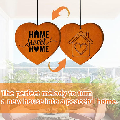 House Warming Gifts New Home, 25.5" Aluminum Wind Chimes for Outside with Heart Catcher, House Warming Gifts for Couple, Friends, New Home Gift Ideas for First Home, New Apartment, House, Home Decor
