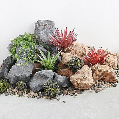 Fake Rock Foam Pseudorock Cover for Landscaping Decoration Courtyard Well Cover Outdoor Faux Stone Utility Concealment Durable Lightweight PU Material