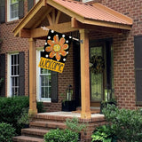 CROWNED BEAUTY Summer Floral House Flag 28x40 Inch Double Sided Large Burlap Welcome Holiday Flag for Outside Yard CF1503-40