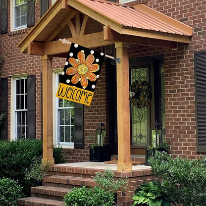 CROWNED BEAUTY Summer Floral House Flag 28x40 Inch Double Sided Large Burlap Welcome Holiday Flag for Outside Yard CF1503-40