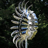 Unique and Magical Metal Windmill, 3D Wind Powered Kinetic Sculpture, Wind Spinner Solar, Wind Spinners for Yard and Garden, Windmill Catchers Outdoor Patio Decoration
