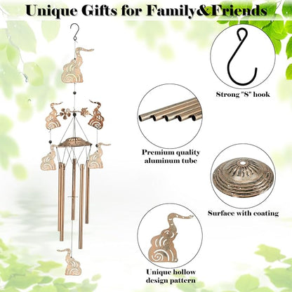 Wind Chimes for Outside Garden Decor - Elephant Decorations Wind Chimes, Birthday Gfits for Women, Mom, Grandma, Memorial Gifts, Housewarming Gifts, Yard or Patio Deals