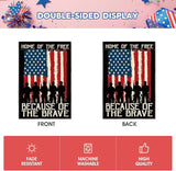 AVOIN colorlife Memorial Day Patriotic Garden Flag 12x18 Inch Double Sided, Veteran USA flag 4th of July Independence Day Yard Outdoor Decoration