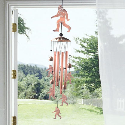 Brass Bigfoot Wind Chime,Handmade Unique Wind Chimes for Outside Clearance, Garden Gift for Yard Decorations Outdoor, Perfect for Mom, Kids Meditation Lovers - Nursery, Patio Garden Decor