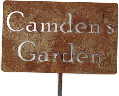 Classic Metal Garden Markers Clearance Items 20 to 33 Inches Tall (Camden's Garden 21", Naturally Rusted)