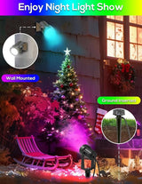 ZYAN Solar Color Changing RGB Spotlights with Remote, 12000mAh Separate Panels & USB-C Powered, Auto On Off, Outdoor IP65 Waterproof for Patio Yard Path (8 Pack)