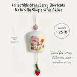 Strawberry Shortcake Naturally Simple Wind Chime, 3.825" L x 3.825" W x 9" H Created by Blue Sky Clayworks