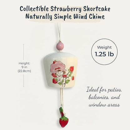 Strawberry Shortcake Naturally Simple Wind Chime, 3.825" L x 3.825" W x 9" H Created by Blue Sky Clayworks