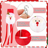 NOVWANG Santa Claus Windsock, 40 Inch 3D Winter Windsocks Outdoor Hanging Flag with Adjustable Hook Christmas Festival Party Decorations for Garden Porch Yard Patio Lawn