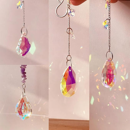 DIY Suncatchers, 450 pcs Sun Catchers Making Supplies Kit Art and Crafts for Adults Prism Hanging Decorative Suncatcher with Crystals Rainbow Maker for Indoor Windows Office Home Decor (Cat)