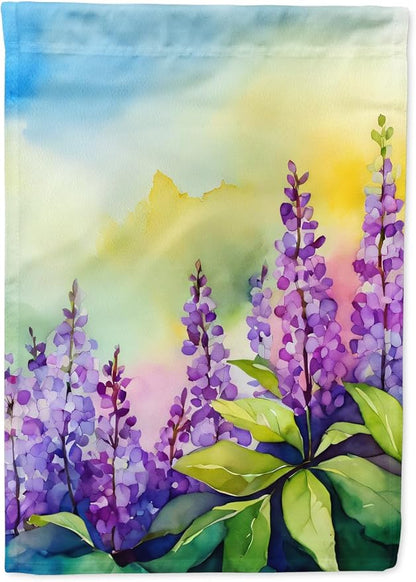 Caroline's Treasures Idaho Syringa in Watercolor House Flag Large Porch Sleeve Pole Decorative Outside Yard Banner Artwork Wall Hanging, Polyester, House Size, Multicolor
