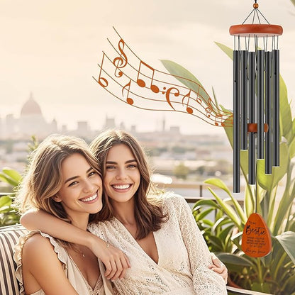 Bestie Gift for Women, Friend Gifts for Women, Unique Friendship Sister Gifts for Birthday, Valentines Day, Galentines, Mothers Day, Christmas, 32 Inch Wind Chimes Gift for Home Decor