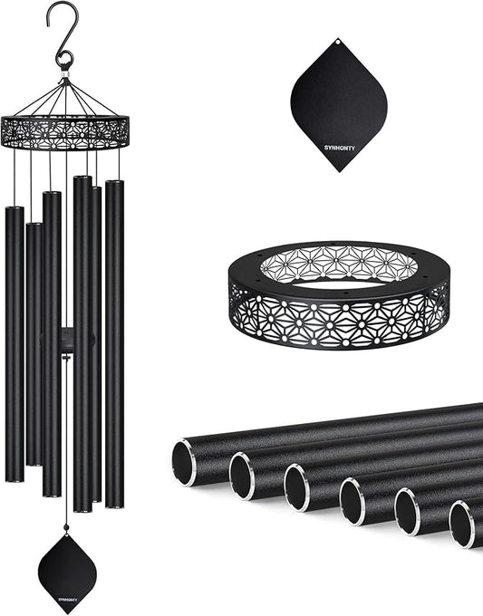 Large Wind Chimes for Outside Deep Tone,50" WindChimes Outdoors Unique Clearance Memorial Sympathy Wind Chimes for Loved one Mom Dad,House Warming Gifts New Home graden Decor (Black)