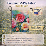Caroline's Treasures Oklahoma Roses in Watercolor Garden Flag Mailbox Flag Decorative Yard Flag Banner Outside Patio Artwork Yard Flower Beds, Garden Size, Multicolor
