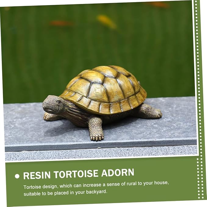 Decorative Tortoise Resin Ornament for Garden Charming Outdoor Sculpture for Lawn Patio and Home Unique Rustic Garden Lovers