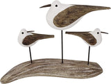 Morning View Wooden Sea Birds Decor Wood Seagull Statue Bird Figurines Seabird Statue Standing Seagulls Decorations Coastal Sculpture Nautical Beach Ocean Home Table Garden Yard Lawn Outdoor 7 Inch
