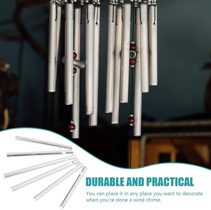 balacoo Aluminum Wind Chime Tubes 15Pcs Medium Sized Metal Pipes 2.75In DIY Outdoor Wind Chime Supplies for Garden Patio Decoration