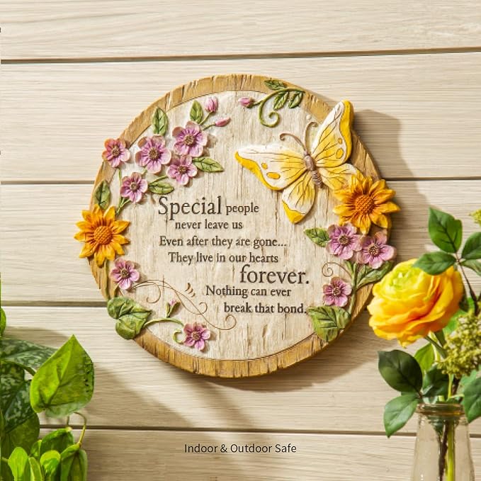 Evergreen Garden Special People Never Leave Us Garden Memorial Stone | Outdoor Safe | 12-Inch | Remembrance Gift | Decor for Homes, Lawn and Garden