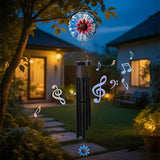 MUMTOP Solar Wind Chimes for Outside - Flower Deep Tone Wind Chimes Outdoor Unique, 41 Inch Windchimes Clearance for Garden, Patio,Yard Decor Gift