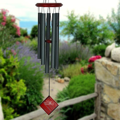 Woodstock Chimes Encore Collection, Chimes of Polaris, 22'' Evergreen Wind Chimes for Outdoor, Patio, Home or Garden Décor (DCE22)