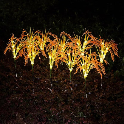 Beaupretty 4pcs Solar-Powered LED Chic Grain-Inspired Light Garden Pathway In-ground Lawn Decor Outdoor Yard Lighting for Patio and Park