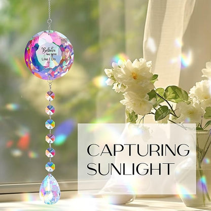 Gifts for Women,Inspirational Crystal Sun Catcher Gifts Motivational Crystal Decoration Gift for Women Graduationg Christmas Birthday