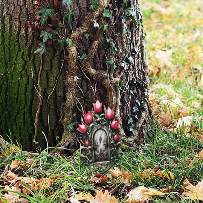 Miniature Fairy Garden Accessories for Wall Tree Fairy Garden Outdoor Decor with Stump (B)