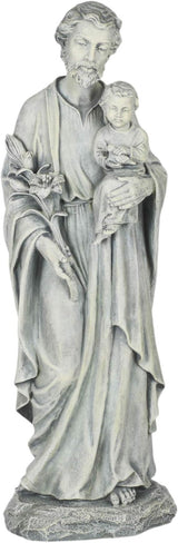 Joseph's Studio by Roman - 20" H St. Joseph Holding a Child Garden Statue, Religious Outdoor Decor