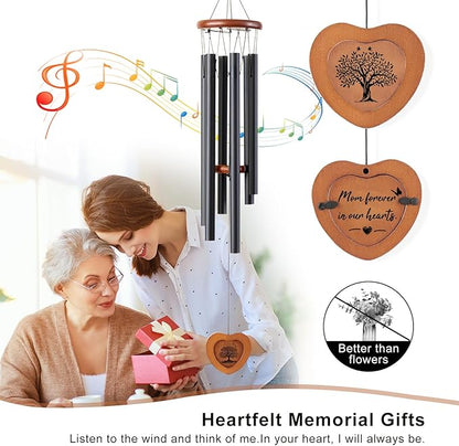 Memorial Wind Chimes for Loss of Mother - 36'' Outside Sympathy Wind Chimes Gifts for Loss of Mom, Windchimes in Memory of Mom Mother, Home Outdoor Garden Porch Patio Decor