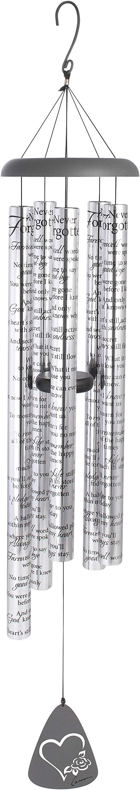 Carson Home Accents Sonnet Wind Chime, 55-Inch Length, Never Forgotten
