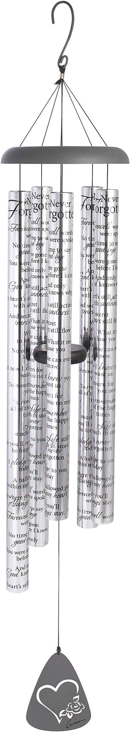 Carson Home Accents Sonnet Wind Chime, 55-Inch Length, Never Forgotten