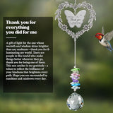 Thank You Gift for Women Men, Suncatcher Gift with Engraved Thank You Message, Personalized Rainbow Maker for Teacher Coworkers Nurse Friend, Unique Appreciation Crystal Ornament
