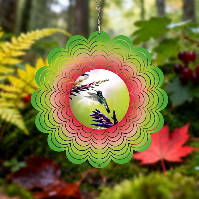 Hummingbird Gifts for Mom, Moms Wind Spinners, Mother's Day Best Gift for Mom, Mother Birthday Gift from Daughter Son, Love Reminder Gifts for Mother's Day, Garden Decor Gifts for Outside, Patio, 12in