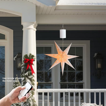 Goolyrusim Remote Controlled Disco Ball Motor Baby Crib Motor Quiet Energy Efficient Hanging Display Motor for Wind Spinner Spiral Wind Chime Garden Decor Christmas Ornament Mirror Ball Motor 10RPM
