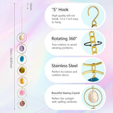 Thyle Healing Crystal Wind Chimes for Outside Window 7 Chakra Hanging Crystal Sun Catchers for Easter Indoor Outdoor Home Wall Decor Birthday Gifts(Agate Style)