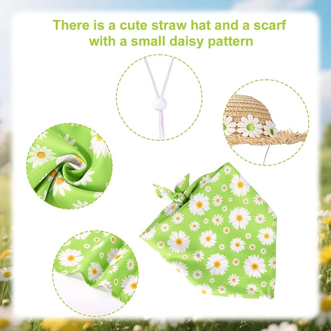 Lyreh Goose costume straw hat scarf costume, used for lawn sculpture, outdoor garden, courtyard, terrace decoration
