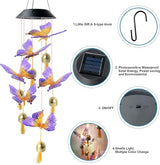 JOBOSI Butterfly Decorative Mobiles Gifts, Solar Wind Chimes, Mothers Day Wind Chime Gifts for mom, Women, Grandmother, Thanksgiving Gift, Mom Best Gift