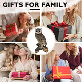 18.98" H x 11.10" L Large Owl Statue for Garden, Outdoor Sculpture, Animal Decor for Yard Porch Entryway Patio Living Room (Large, Owl)