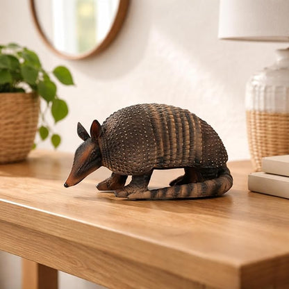 Collectible Badges Decorative Armadillo Garden Statue, Brown