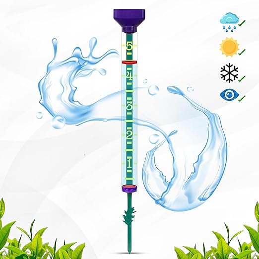 Headwind EZRead 21” Giant Professional Outdoor rain Gauge, USA Made Heavy Duty All Weather Freeze Proof Stake or mountable with Float, Violet (820-1002VIO)