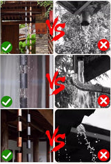 Copper Rain Gutter Chains for Eaves Drainage, Outside Rain Chimes Rainwater Collector, Garden Ornament Rain Chains Downspouts, 6 Cups/m (Copper 5m (16.4ft))
