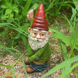 Gnome Garden Decor: Enchanted Garden Characters, Tree Trunk Gnome Statue - Ideal for Outdoor Balconies, Gardens, Courtyards, Lawns, Moss, and Bonsai Doll Sculpture Decor