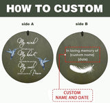 ASTARIN Memorial Angel 36" Wind Chimes, Personalized Name Sympathy Wind Chime, in Memory of Loss Mom Loved One, Large Deep Tone Bereavement Windchimes for Clearance(Produced in USA)