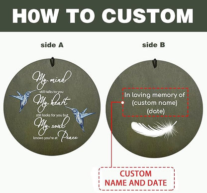 ASTARIN Memorial Angel 36" Wind Chimes, Personalized Name Sympathy Wind Chime, in Memory of Loss Mom Loved One, Large Deep Tone Bereavement Windchimes for Clearance(Produced in USA)