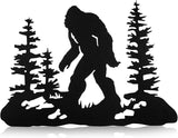 Demissle Big Foot Sasquatch Gift Bigfoot Wall Art Decor for Men Women 16 x 11 Inch Funny Birthday Sasquatch Gift Metal Yard Sign for Dad Husband Garage Garden Forest Outdoor Indoor(Black)