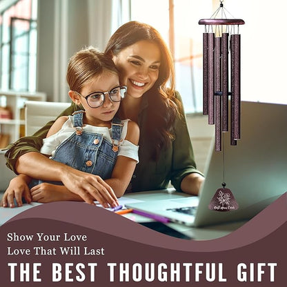 Mothers Day Wind Chimes Gifts for Mom, Best Mom Ever 32" Wind Chime, Mother Birthday Gift Ideas from Daughter Son, Funny Mama Windchimes, Christmas Valentines Mothers Day Presents for Mama