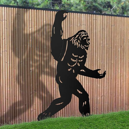Bigfoot Outdoor Garden Decor, 6.6ft Bigfoot Outdoor Statues Metal Yard Art, Big Foot Sasquatch Birthdays Gifts for Men Women Dad Boys for Patio, Backyard Decorations