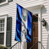 El Salvador And Hondurans Honduras Flag 3x5 Ft Double-Sided Printed Indoor/Outdoor Flag Polyester Fabric Decorative Banner With 2 Brass Grommets 3x5 Foot National Flags For Outside