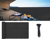 LOVE STORY Balcony Privacy Screen, 3'x25' Deck Shield Screen Fence Cover,UV Protection and Weather-Resistant,3 FT Height for Deck, Patio, Backyard, Outdoor Pool, Porch, Railing, Black