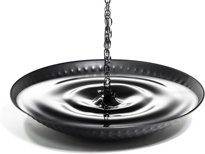 Trademark Innovations 12 Inch Rain Chain Basin with Drainage, Rain Chain Anchoring Basin, Rain Chain Water Catcher